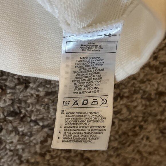 Adidas Originals Hoodie Mens Small Multicolor Trefoil Graphic Pullover Fleece - Picture 4 of 5